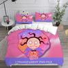 Cartoon Mona the Vampire Anime Bedding Sets Comforter Quilt Bed Cover Duvet Cover Pillow Case 2-3 Pieces Sets Kids Adult Size
