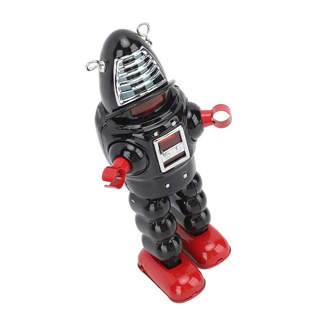 Walking Robot Walking Figure Metal Fencing Holiday Clockwork Toy, Toy, Robot, Collectible, Birthday, Gift, (Black)
