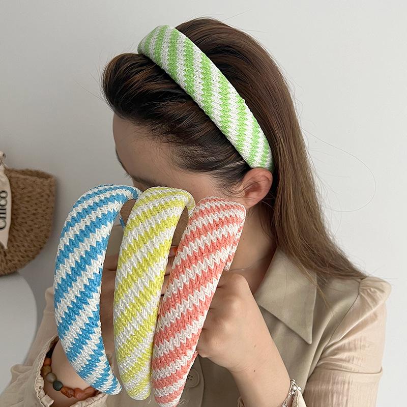 Bohemian Ethnic Summer Colorful Sponge Twist weaving Hairband Headband Adult Hair Accessories Hair Jewley
