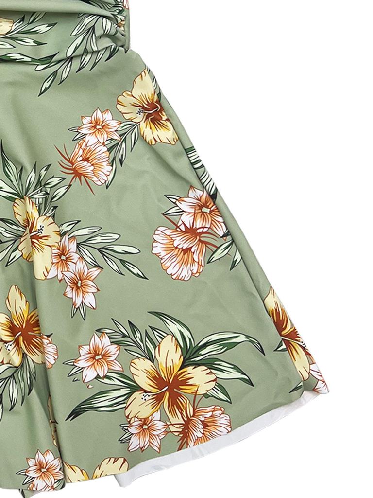 2026 Große Größen Europäisch-Amerikanischer Digitaldruck Geteilter Rock Stil Schlankmachender Badeanzug für Damen