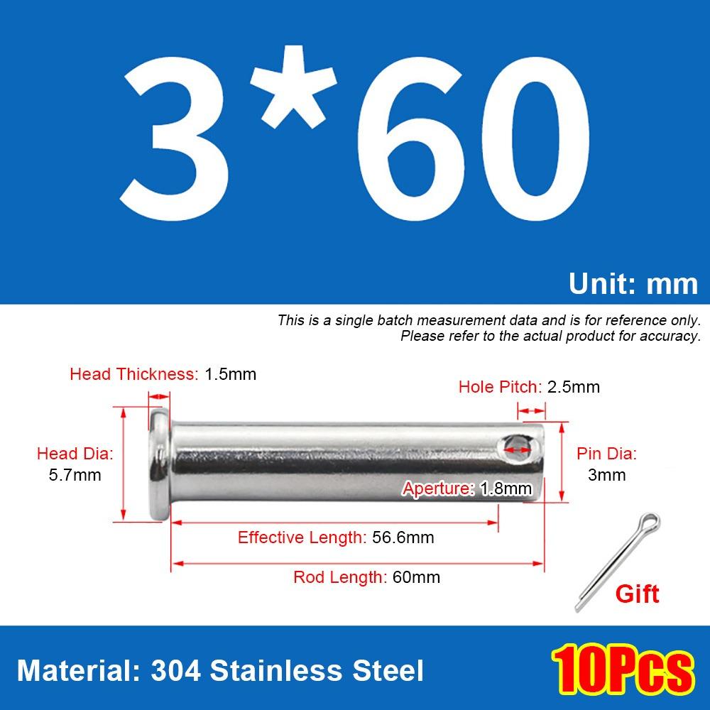 1Set M3 Positioning Pin Cylindrical Plug Pin Set New Pin Shaft Cotter
