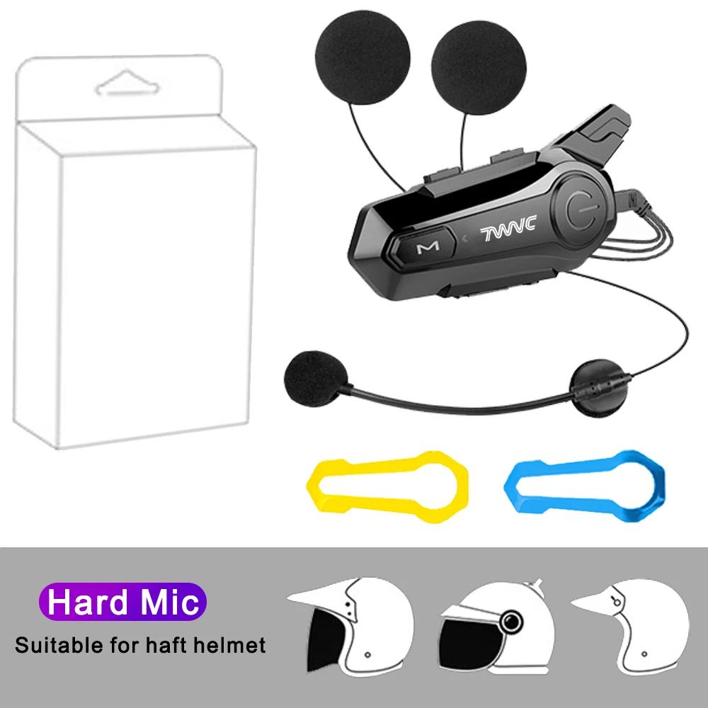 1/2pcs X1plus Bluetooth Motorcycle Helmet Intercom Headset with 1000M BT Interphone Communicator for 2 Riders Waterproof