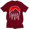 Vintage Twin Peaks T Shirts Men Red Pine Tree Moon High Quality Tops Short Sleeve Fashion T-Shirt O Neck Cotton Tee Gift#Color(1)