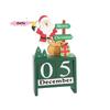 S-1Pc DIY Santa Snowman Wooden Christmas Countdown Calendar Tabletop Ornaments Xmas Gifts For Kids Holiday Home Decor