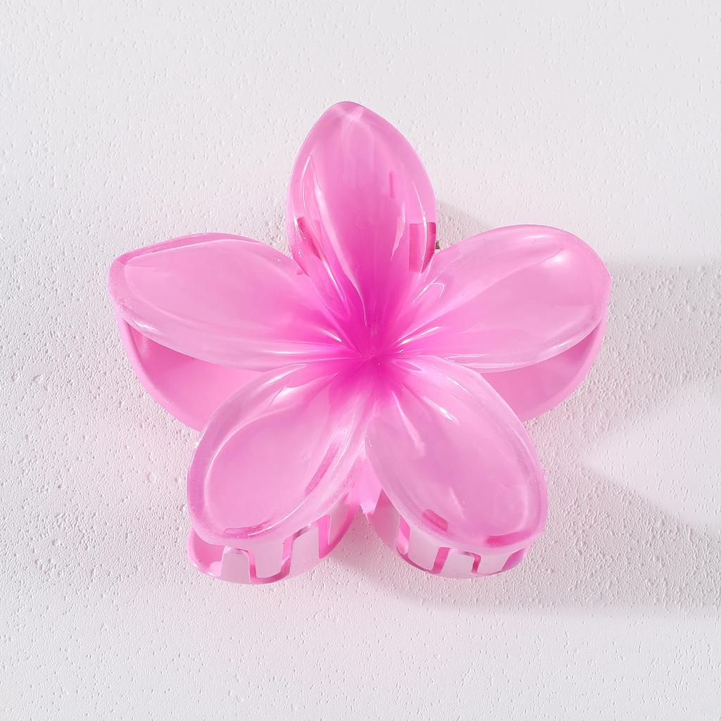 1/2Pcs Gradient Colored Flower Acrylic Hair Claws Clip Women Girls Sweet Hairpins Beach Hawaiian Style Hair Accessories