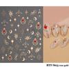 Nail Sticker Geometric Pattern Shining Star Moon Back Adhesive Nail Decals