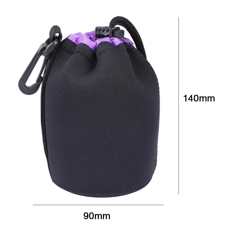 Camera Lens Pouch Bag Soft Neoprene Waterproof DSLR Camera Lens Protective Bag For Canon Sony Most Digital SLR Camera