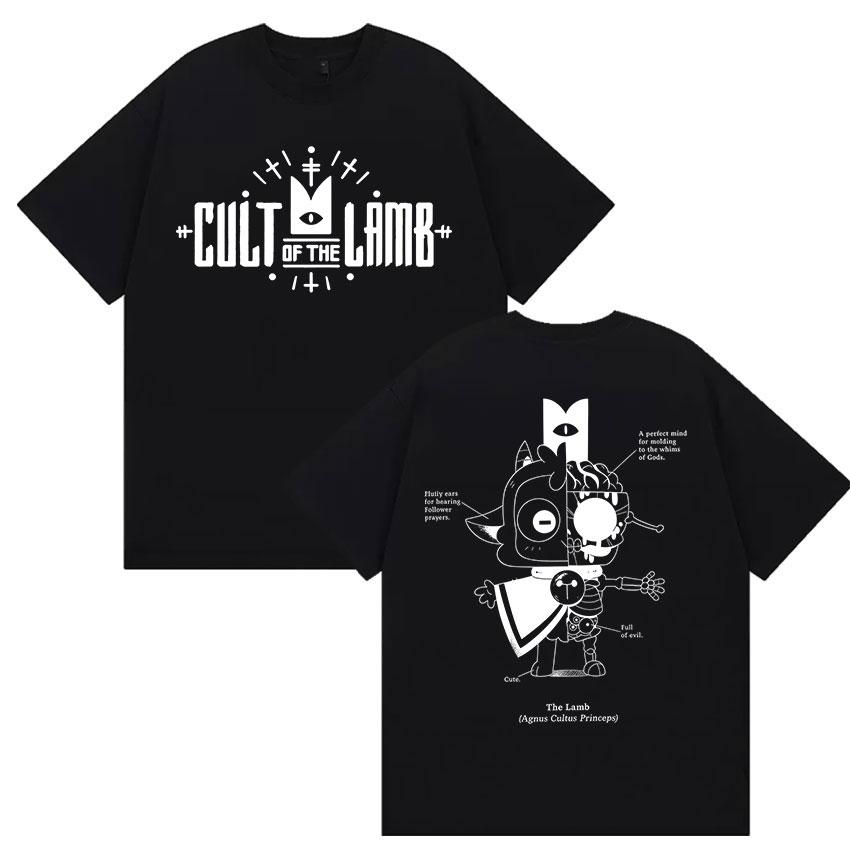 

Funny Cult of The Lamb Game Fans T Shirts Men s Humor Fashion Clothing Short Sleeve T-shirt Unisex Retro Oversized Cotton Tsh... S разноцветный