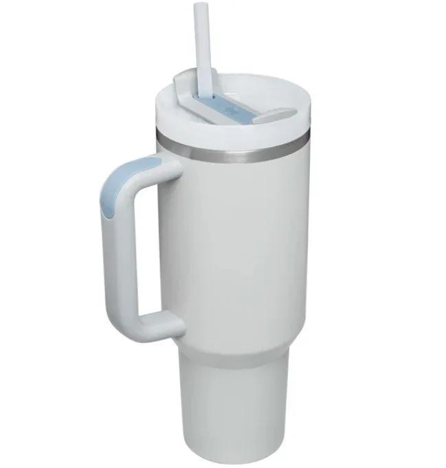Steel Vacuum Insulated Tumbler Double Wall Vacuum Travel Water Bottle 40oz Insulated Tumbler with Straw Lid and Handle