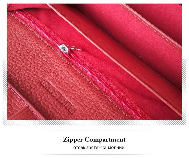 Genuine Leather Women's Wallet with Alligator Pattern - Large Capacity Coin Purse and Patent Leather Design