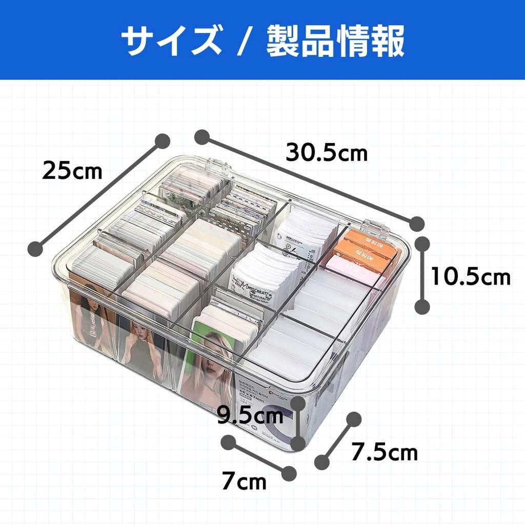 Ateena Card Case Trading Card Pokemon Card Case Trading Card Case Pokemon Card Storage Large Capacity Box PSA Storage Box A (Clear)