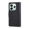 For Xiaomi Redmi Note 14 4G (164.84mm) Case Zipper Wallet Leather Phone Cover with Wrist Strap