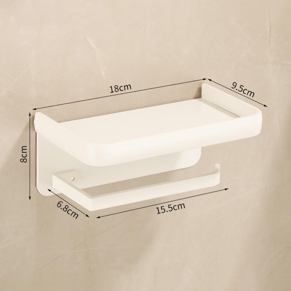 

Кремовый белый держатель для бумаги с полкой из алюминия, креативный держатель для туалетной бумаги для кухни, ванной комнаты, настенный держатель для салфеток