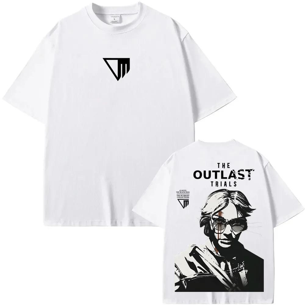 Horror Theme Game The Outlast Trials Logo Graphic Print TShirt Men Women Summer Cotton Comfortable HighQuality Oversize New Tee
