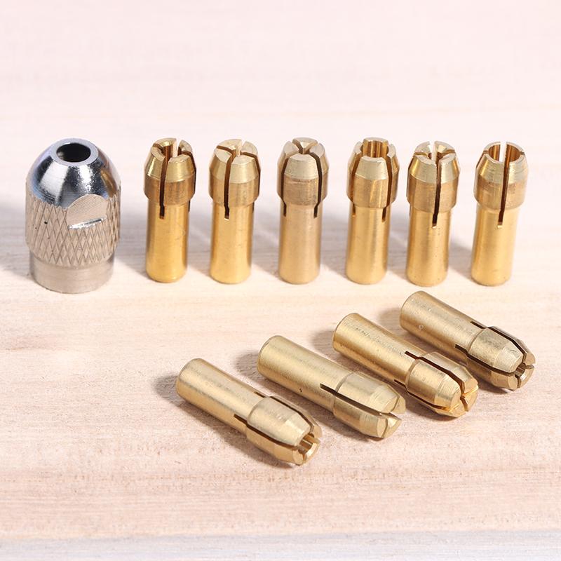1 Set High Quality M8 M7 Nuts Drill Chucks Adapter Mini Drill Chucks For Chuck Adapter Micro Collet Brass Power Rotary Tool
