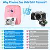 PROGRACE Kids Instant Print Camera - 1080P HD Photos & Videos - Perfect Birthday for Boys & Girls Age 3-12 with 32GB Card