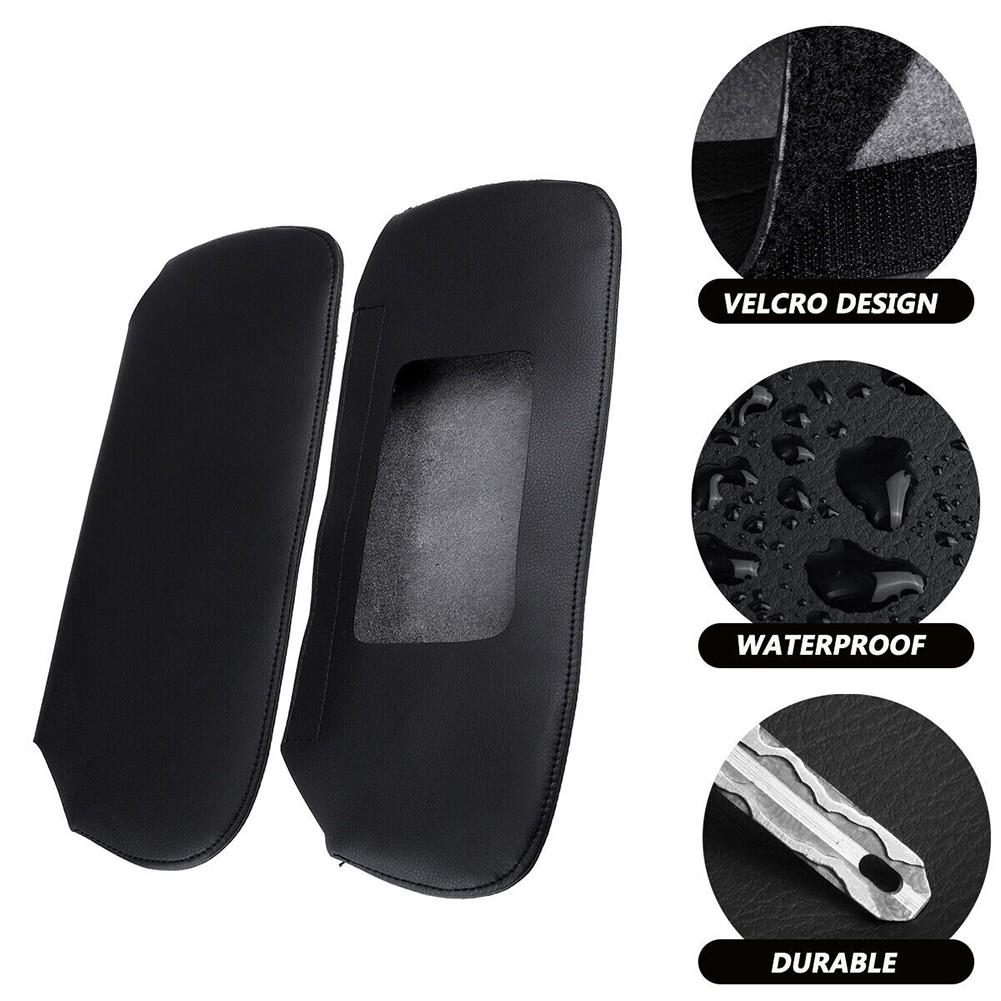 2pcs Sun Visor Cover Black Left Right Mouldings Trim