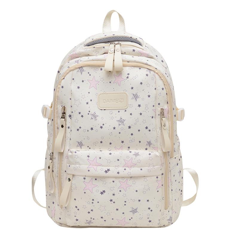 New ins style high-value backpack, junior high school student schoolbag, casual small, fresh and sweet large-capacity backpack