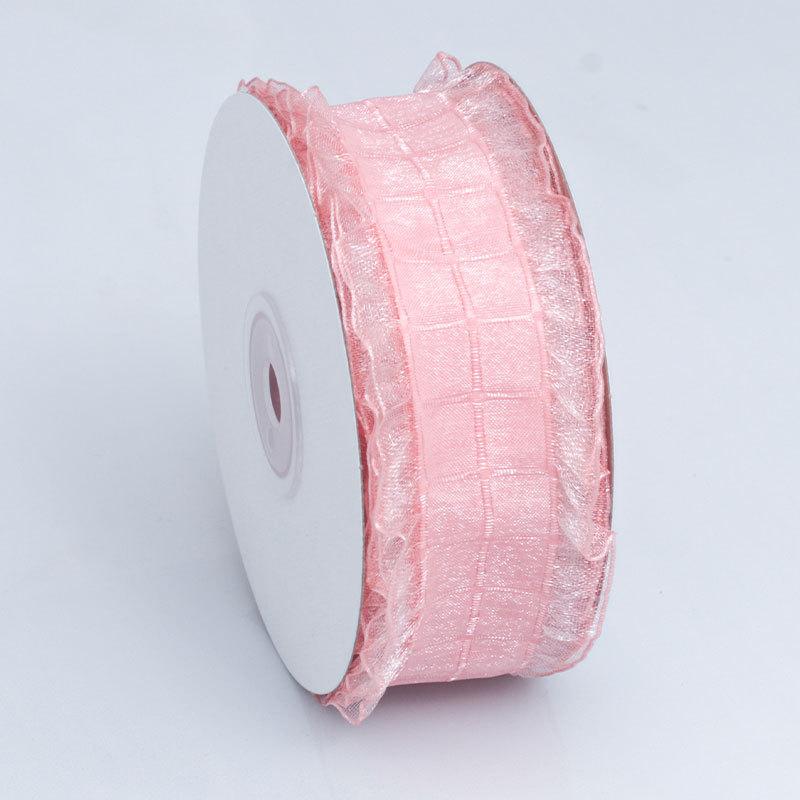 Elegant and Exquisite Lattice Polyester Chiffon Ruffled Skirt Ribbon Diy Bow Hair Braiding Decorative Gift Binding Ribbon Crafts Making Ribbons