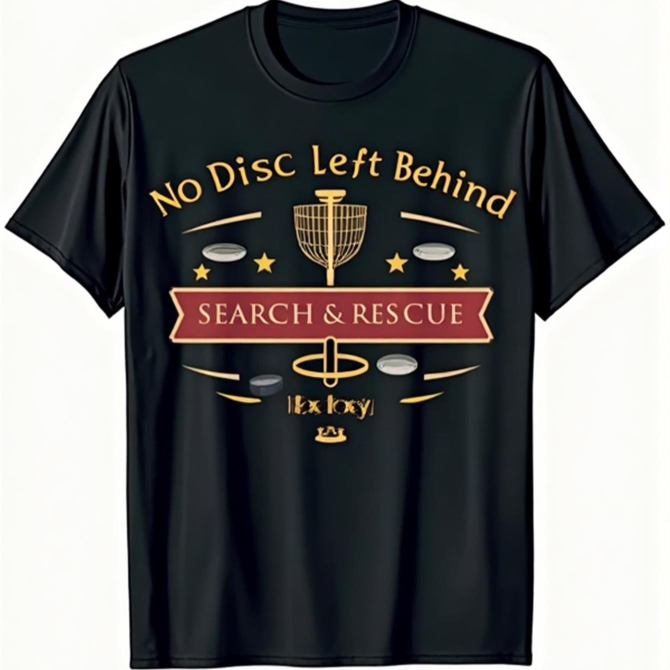 

No Disc Left Behind Search Rescue Disc Golf TShirt 100 Cotton ONeck Short Sleeve Summer Casual Mens Tshirt Streetwear S