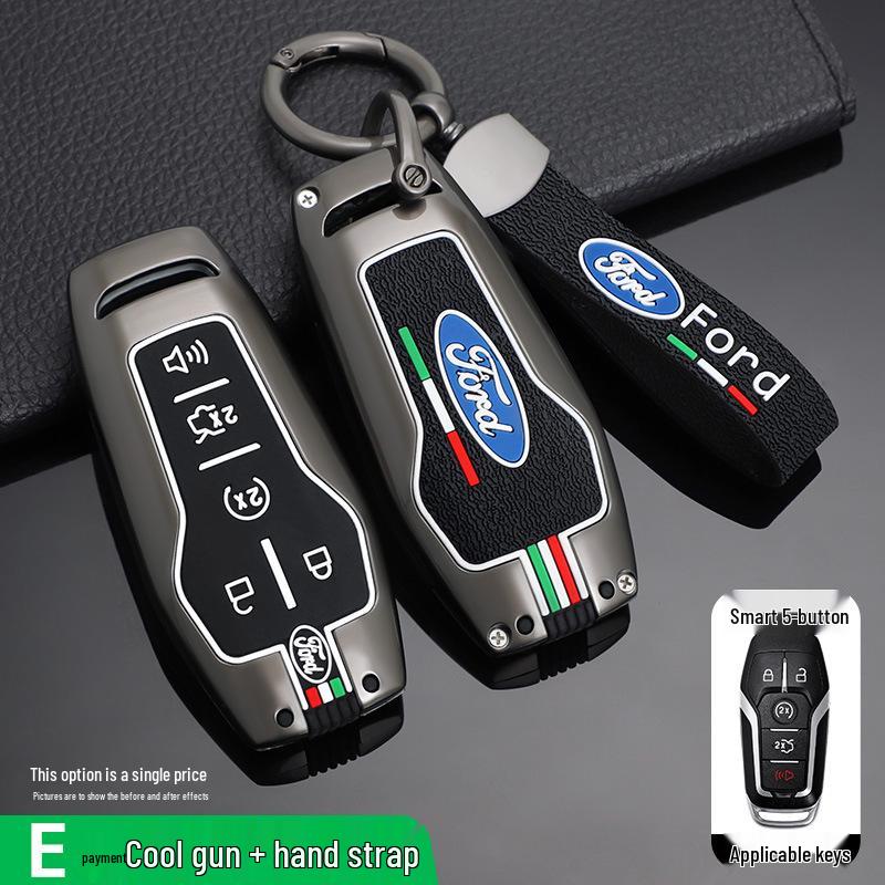 Metal Key Shell Case for 2015-2017 Ford Taurus, Explorer, Mustang
