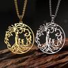 Dawapara Tree of Life Necklace Mom and Children Family Tree Necklace Protection Amulet Stainless Steel Jewelry Gifts for Mom
