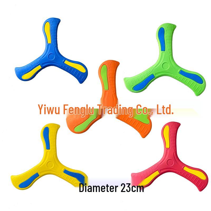 Soft Safe Sports Boomerang for Kids - Ideal for Kindergarten and Outdoor Parent-Child Activities Green Boomerang