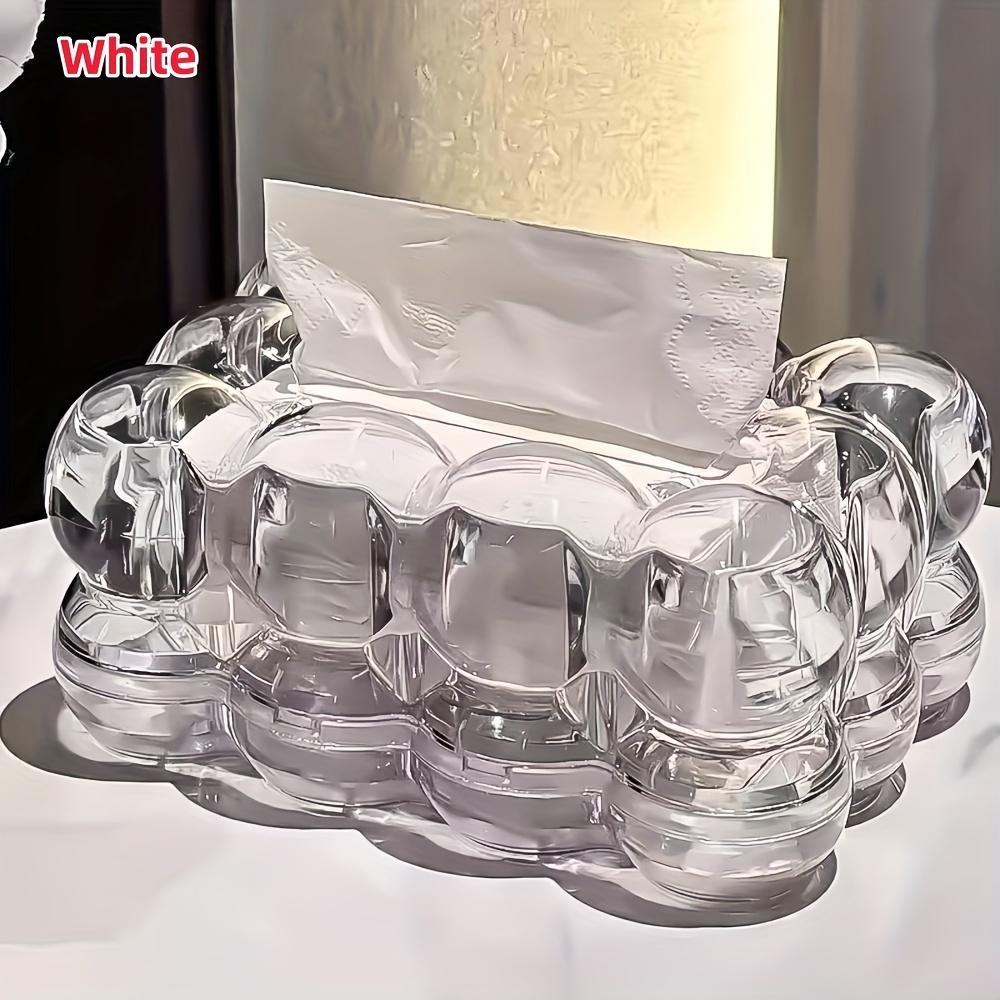 

1 шт. Новая акриловая креативная коробка для салфеток в форме облака, высококачественный настольный держатель для салфеток для ресторана, диспенсер для бумаги для дома, гостиной, кофейного столика белый