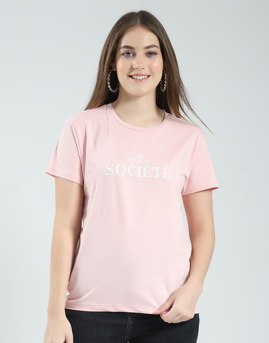 

Топ женский Монте-Карло с принтом, круглым вырезом, рукавом 3/4, стандартной посадки XXL персиковый