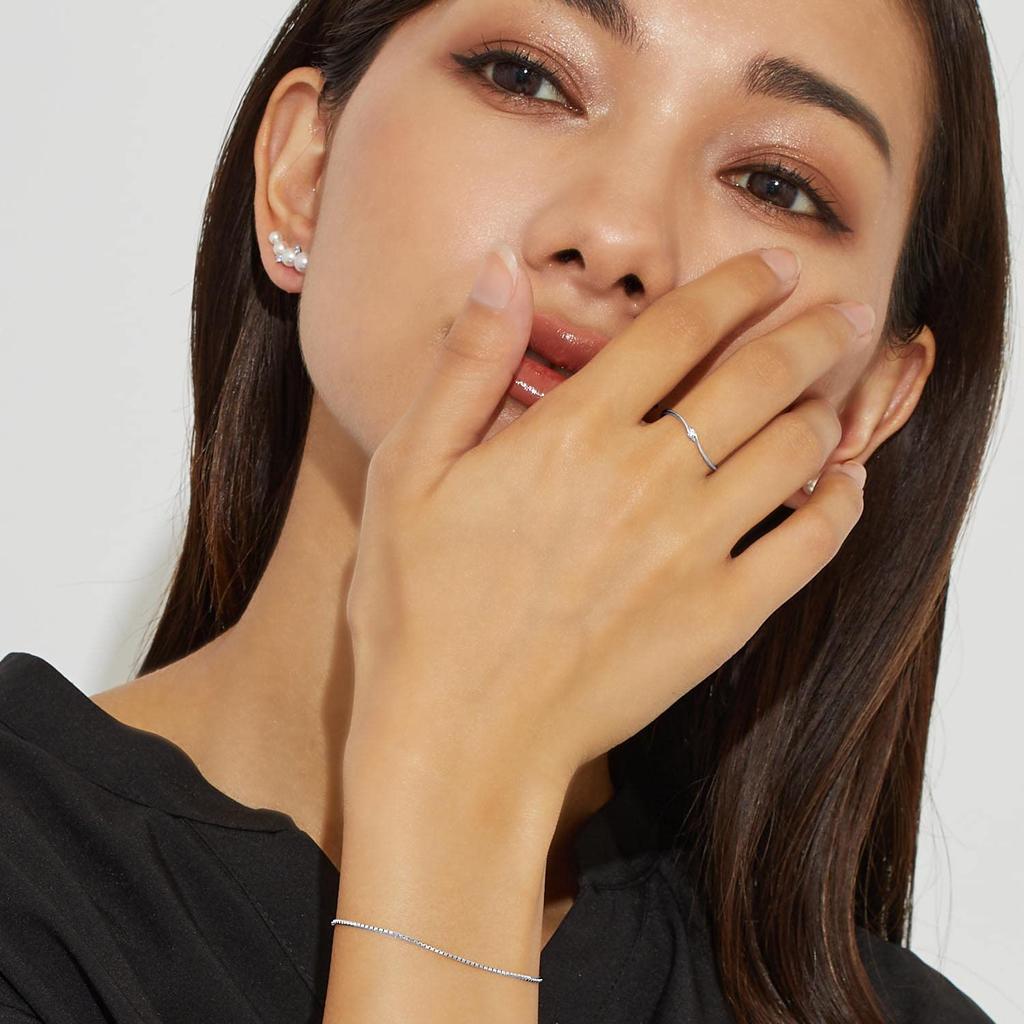 Kettenarmband Pt850 Platin Venezianische Breite Länge 18cm [Lara Christie] ca. 0,85mm. 1,5g lb97-0002-pt