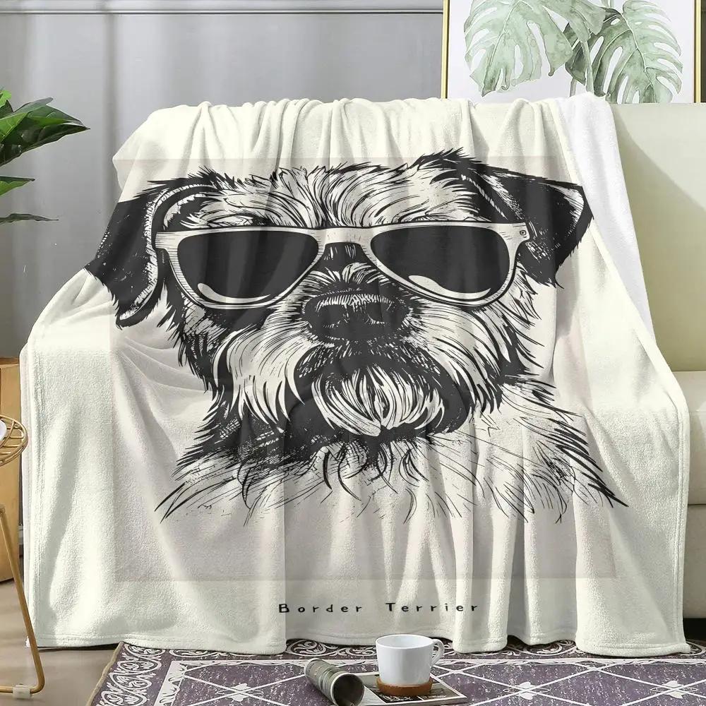 Portrait of a Puppy Throw Soft Flannel Throw Summer AC Blanket Lightweight Cool Nap Blanket for Sofa Bed Couch Travel