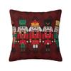 Christmas Nutcrackers Cushion Covers Velvet Cartoon Nutcracker Toy Soldier Throw Pillow Sofa Car Square Pillowcase Home Decor