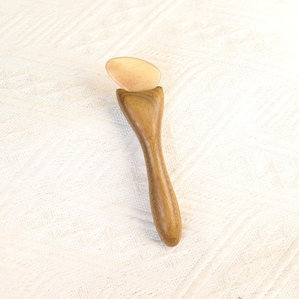 Goat Horn Sandalwood Massager Natural Material Comfortable Eye Massage Stick Meridian Scraping Tools
