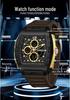 Sanda Men's Sports Barrel-Shaped Luminous Countdown Watch with Triple Time Zone and Dual Display, Waterproof Design.