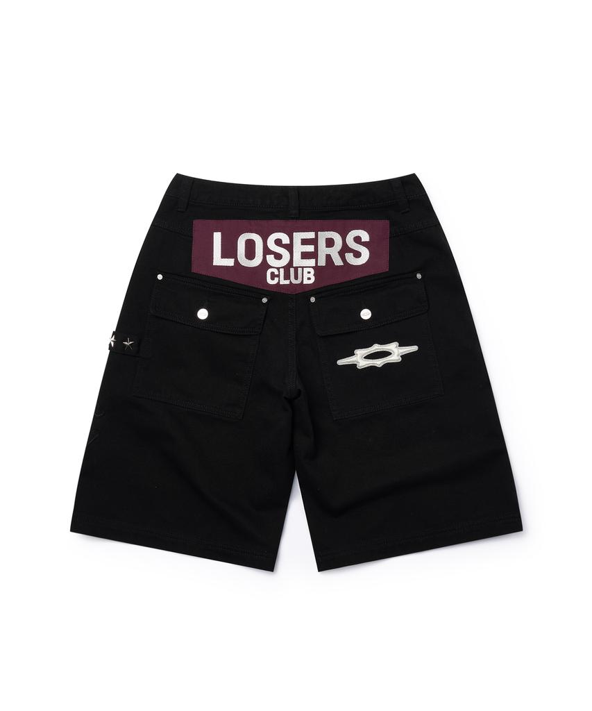 Lujeoseukeulleob Lc Logo Applique Bermuda Cotton Pants Black