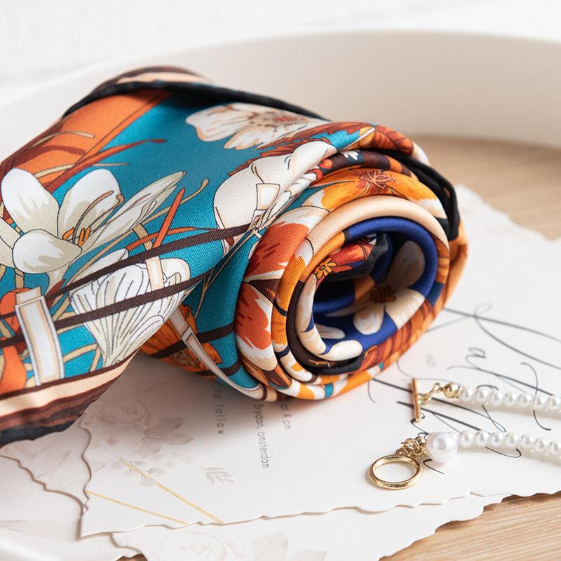 two-color pipa picture silk scarf 100% mulberry silk women's high-end wedding gift