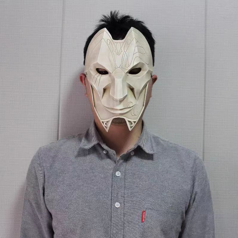 Halloween COS Party game live streaming props LOL League of Legends Mobile Game Costume: Male and Female Exorcist Masks