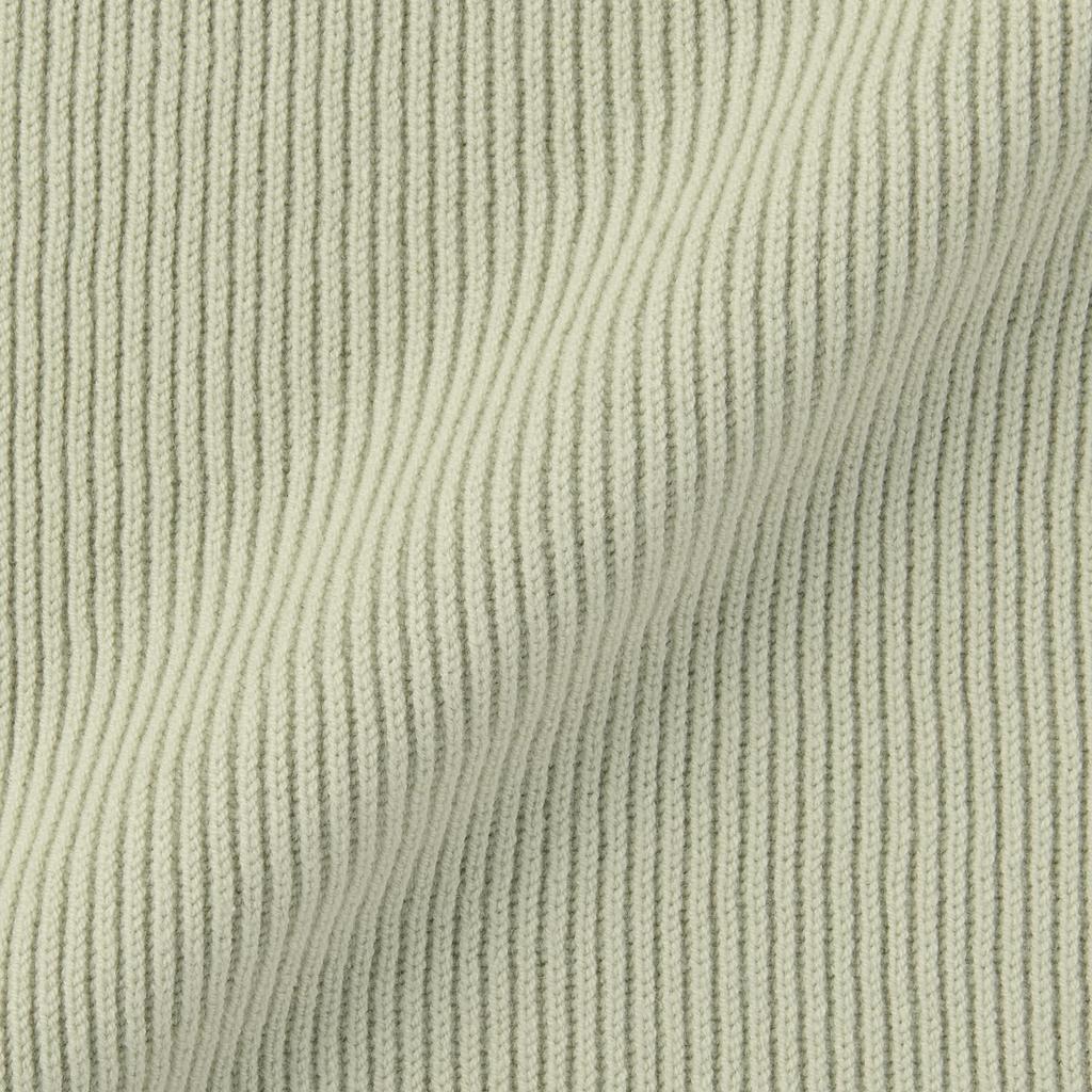 MUJI Men's Washable Rib Knit Full-Zip Cardigan, Pale Green, Size Small, AA0S7A5S