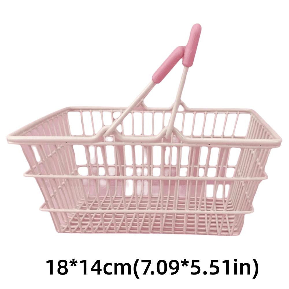 Organizzazione Tavolo Cesto Portaoggetti in Ferro Stabile Bello Portatile Cesto Leggero Multiuso Cesto della Spesa Decorazione per la Casa