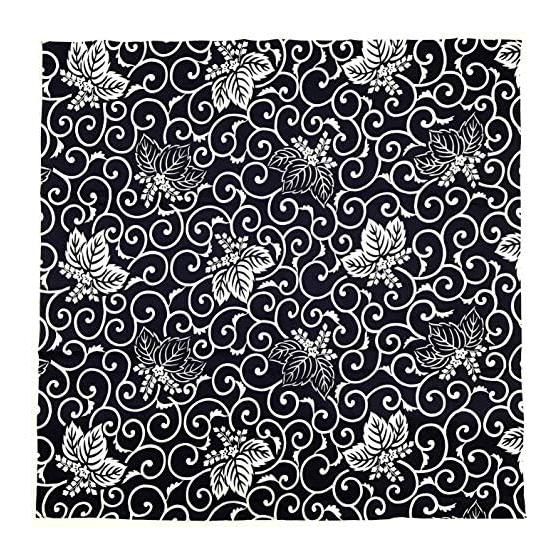 Kanzashi Large Furoshiki Paulownia Karakusa Pattern 3-ken 105cm 4-ken 125cm Dark Navy Special Selected Dyed Broadcloth Cotton Furoshiki