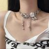 Y2K Spicy Girl Dark Star Leather Choker Necklace - Pure Desire Clavicle Chain