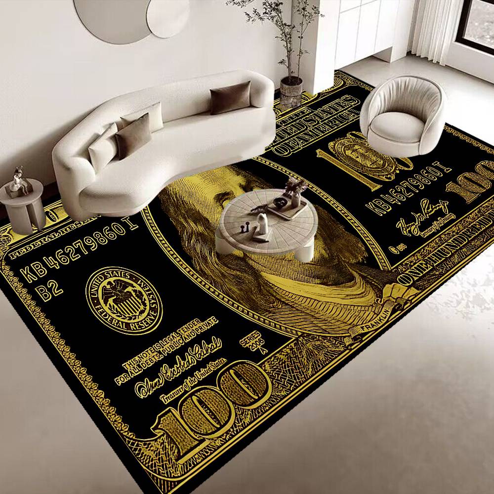Dollar Geld Fußmatte Retro Mehrfachauswahl Wohnzimmer Küchenteppich Rutschfest Moderne Heimdekoration