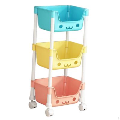 Carrello a 3 Piani per Stoccaggio e Organizzazione in Cucina con Ruote