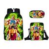 Animation seven dragon ball backpack, primary and secondary school schoolbag, satchel, shoulder bag, pencil case three-piece set