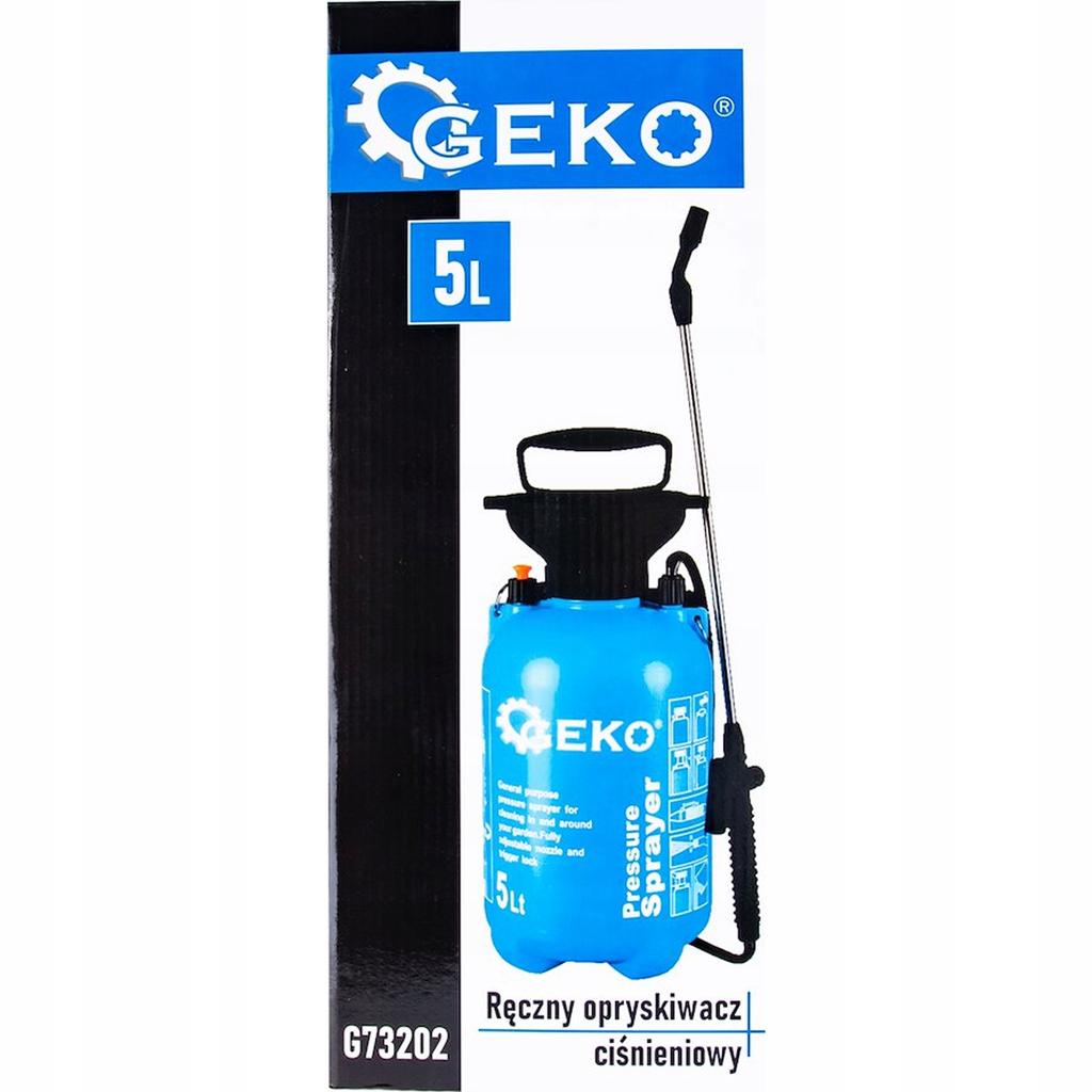 Geko 5L Manual Pressure Sprayer with Lance and Strap