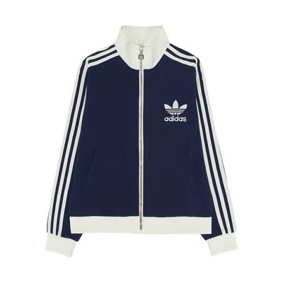 Originals Zip Collar Striped Jacket Women Jacket Deep-Blue Han-Jade-White JX2802