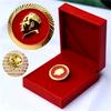 Copper metal brooch, Chairman Mao's emblem, Grandpa Mao's badge, clothing accessories, brass tooth shaped commemorative medal brooch