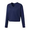V-Neck Pullover Sports Long Sleeve T-Shirt Women Tops IH1946-410