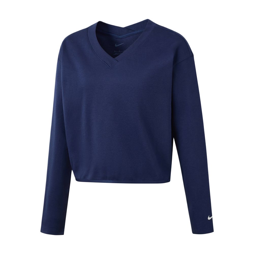 

Nike V-Neck Pullover Sports Long Sleeve T-Shirt Women tops IH1946-410 M