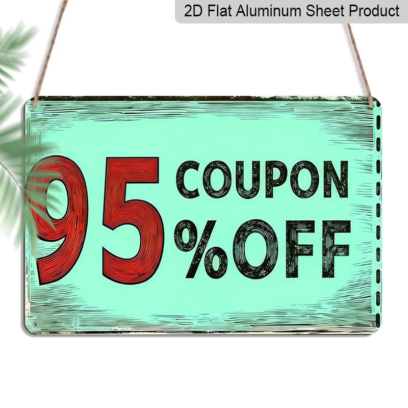 

2D Flat, Bohemian Aluminium Coupon Board Wall-Mounted Suitable for Christmas, Thanksgiving, Easter & Hanukkah - Discount Voucher Display Sign with 20*30cm
